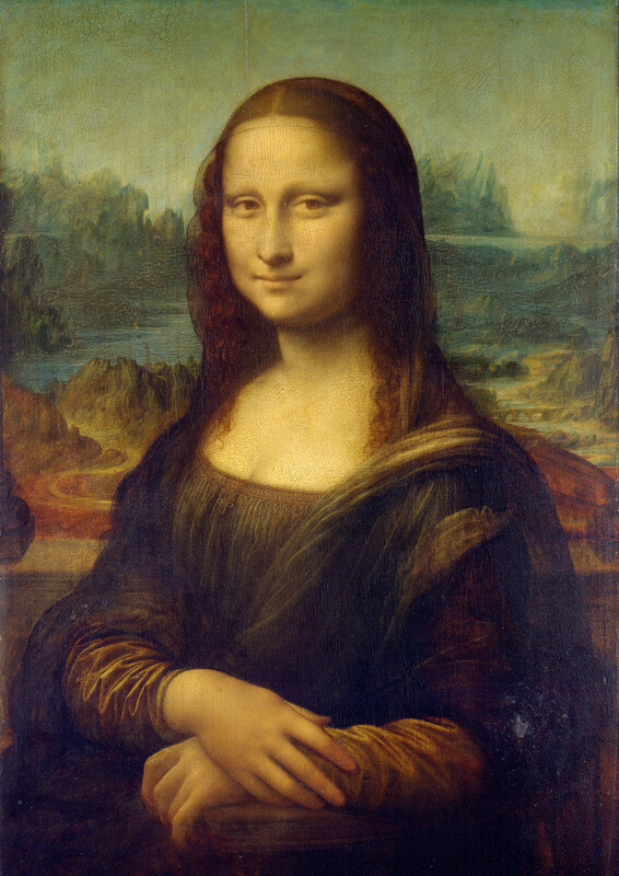 Print op hout, Mona Lisa